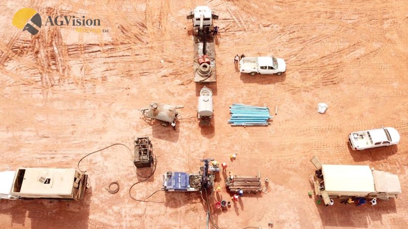 Aerial view of drill rig setup in Nasarawa Sate - provided by AG Vision