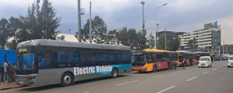 Sheger Bus Image First electric public transport buses commence service in Addis Ababa ...